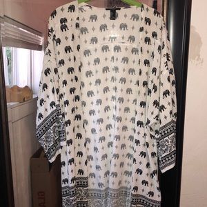 Forever 21 elephant kimono